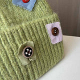 Warm Patch Button Knit Hat_Cwab2908