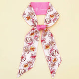 FLORAL LETTER TWILLY SCARF FOR HAIR BAG ACCESSOR_CWASC0094