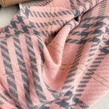 RETRO HOUNDSTOOTH SCARF WITH SOFT FRINGE_CWASC2755