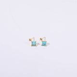 SIMPLE OPAL ZIRCON SMALL BONE STUD EARRINGS_CWMM5717