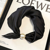 Ivory Pearl Magnetic Skinny Neck Scarf_Cwasc03933
