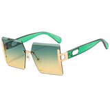 RIMLESS CUT EDGE OCEAN LENS SUNGLASSES UNISEX_CWASG1164