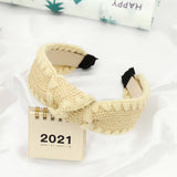 RAFFIA SIMPLE COLOR BLOCKED KNOTTED HEADBANDS_CWAHA1160