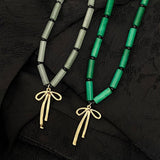 GREEN BAMBOO CHINESE STYLE NATURAL STONE NECKLACE_CWAJE3085