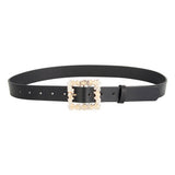 ROSE PATTERN RHINESTONE BUCKLE BELTS FOR WOMEN_CWABE0404