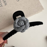 COOL GRAY CAMELLIA HAIRPIN HEADBAND_CWAHA4670