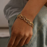 HIP HOP STAINLESS STEEL TWIST ROPE CHAIN BRACELET_CWAJE4603
