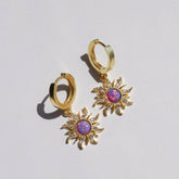 Trendy Colorful Sunflower Drop Earrings