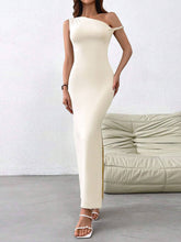 Women Sexy Off-Shoulder One-Shoulder Maxi Dress