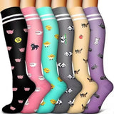 PATTERNED SPORTS LONG COMPRESSION SOCKS SET_CWMS1878