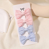 GIRLS PLAID LACE HAIR CLIPS DAILY PRINCESS_CWAHA6738