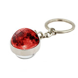 COSMIC MOON CRYSTAL GLASS BALL KEYCHAIN PENDANT_CWMM0499