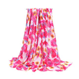 SATIN SILK SCARF COLORFUL SUN PROTECTION SHAWL_CWASC0687