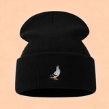 Dove Embroidered Acrylic Knit Beanie Unisex_Cwah04637