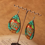 NEW FASHIONABLE WOODEN WATER DROP EARRINGS_CWAJE4002
