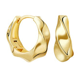 IRREGULAR CONVEX AND CONCAVE DESIGN ROUND EARRINGS_CWAJE1761