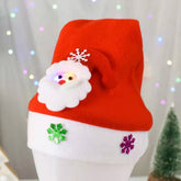 CHRISTMAS GIFT BRUSHED LIGHTED SANTA HAT_CWAH2315