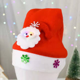 CHRISTMAS GIFT BRUSHED LIGHTED SANTA HAT_CWAH2315