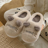 CUTE CAT ANIMAL WARM HOUSE SLIPPERS FUZZY SLIPPER_CWSHS0311