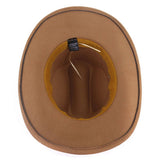 Western Cowboy Hat Felt Wide Brim With Belt Decor_Cwah1772