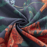 ROSE PRINT TASSEL SCARF BOHO FAUX CASHMERE WRAP_CWASC0456