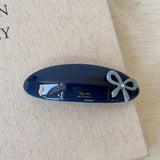 Acetate Bow Oval Spring Hair Clip Elegant_Cwaha07974