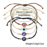 Bohemian Style Gold Bead Glass Eye Bracelet_Cwmm3869