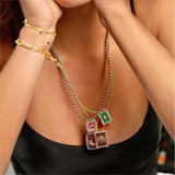 NEW RETRO BOHEMIAN EVIL EYE NECKLACE_CWMM3748