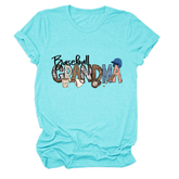CASUAL CREW NECK TEE BASEBALL GRANDMA SHIRT_CWTTSL0496