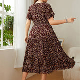 2025 LOOSE FLORAL DRESS PLUS SIZE CASUAL FIT_CWDMD5961