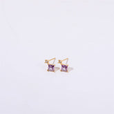 SIMPLE OPAL ZIRCON SMALL BONE STUD EARRINGS_CWMM5717