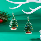 CHRISTMAS TREE SNOWFLAKE EARRINGS_CWAJE2397