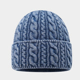 Unisex Cable Knit Beanie Winter Warm Hat_Cwah04763