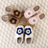 FLOWER PATTERN WINTER INSULATION COTTON SLIPPERS_CWSHS0462
