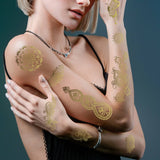 ROSE GOLD HENNA TATTOOS LACE MANDALA BRIDAL_CWMM8237