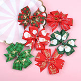 CUTE CHRISTMAS KIDS GROSGRAIN SIX EAR BOW CLIP_CWAHA6689