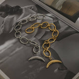 SMOOTH MOON OT CLASP BRACELET 18K GOLD STEEL_CWAJE4757