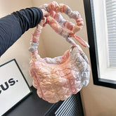 GRADIENT COLOR PUFFY CLOUD HOBO PURSE_CUAB00509