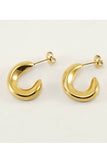 18K Gold Plated Stainless Steel Earrings_Cwaje0387