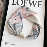 Pearl Magnetic Skinny Silk Neck Scarf_Cwasc03931