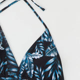 LEAVES SEXY PLUS SIZE SPLIT BIKINI SWIMSUIT_CWMW0223