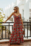 V-Neck Sleeveless Halter Print Boho Long Dress_Cwdmd4498