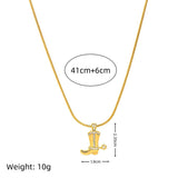ARTISTIC RETRO COWBOY BOOT PENDANT NECKLACE_CWMM5714