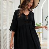 SUMMER V NECK HOLIDAY LOOSE SWIMSUIT COVER UP_CWMW0648