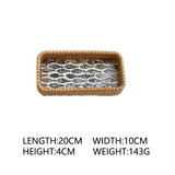 RATTAN COLORFUL SHELL CREATIVE HANDMADE FRUIT PLATE_CWMM4405