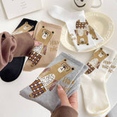 NEW CUTE CARTOON BEAR BONELESS SOCKS FOR WOMEN_CWMS1361