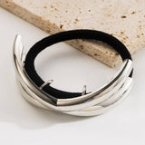 MINIMALIST METAL CROSS HAIR TIE FOR PONYTAILS_CWAHA6209