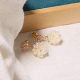 RETRO FASHION ZIRCON ROUND PEARL EARRINGS_CWAJE3792
