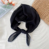 60CM PLEATED SHEER SQUARE SCARF FOR WOMEN_CWASC0849