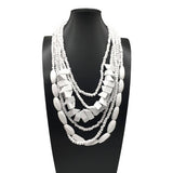 MULTI LAYERED IRREGULAR WOODEN BEADS NECKLACE_CWMM4556